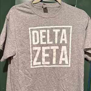 Gildan Gray Delta Zeta Women's Short Sleeve Tee
